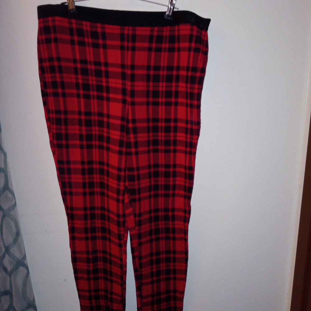 Victoria's Secret Red and Black Plaid Pajama Pants